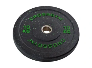 Kotouč Bumper Plate CrossGym - 10 kg (černý)